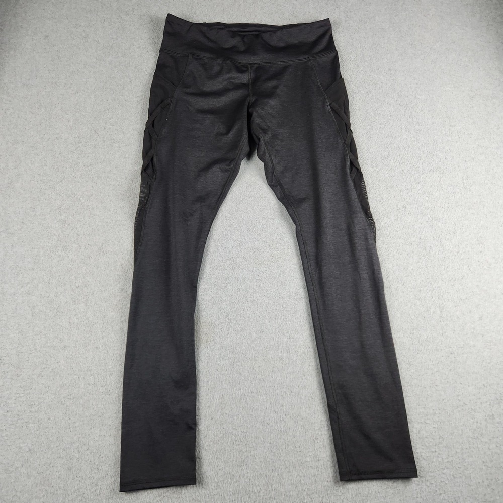 Old Navy Active Leggings Womens XXL 18 Black Go-Dry Mesh Lattice High Waisted